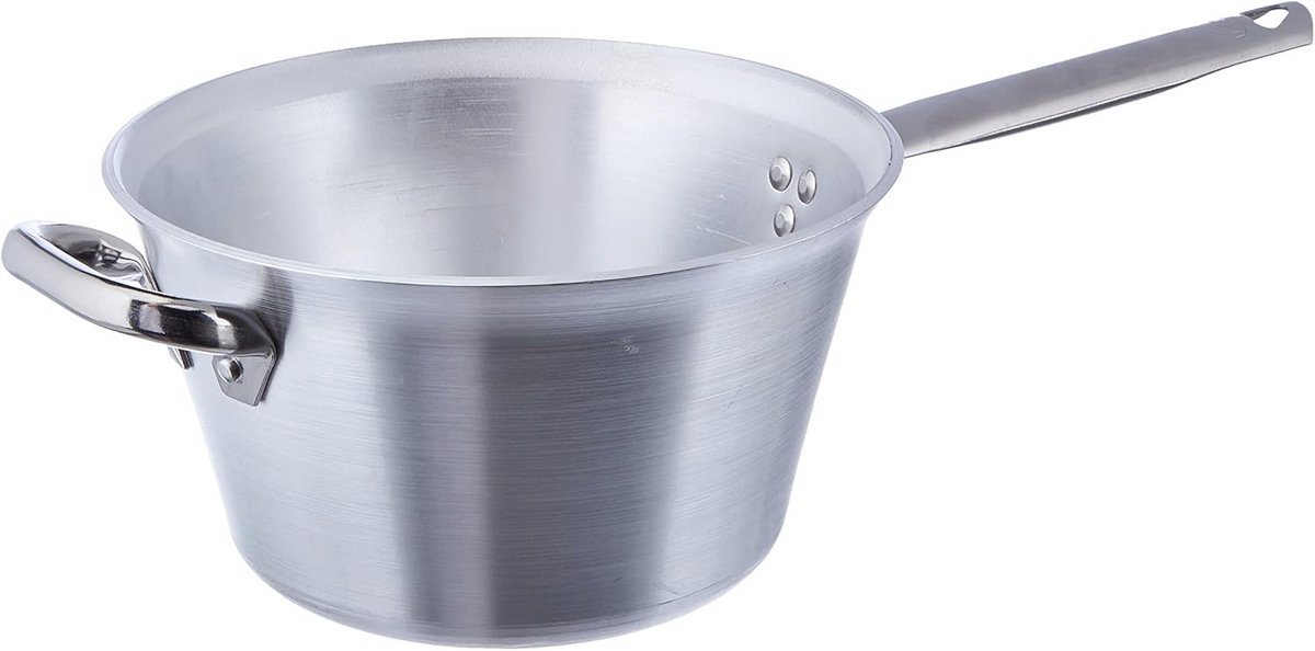 Aluminium Polenta Pan met Stalen Handvat voor Inductie - 24x24x12 cm