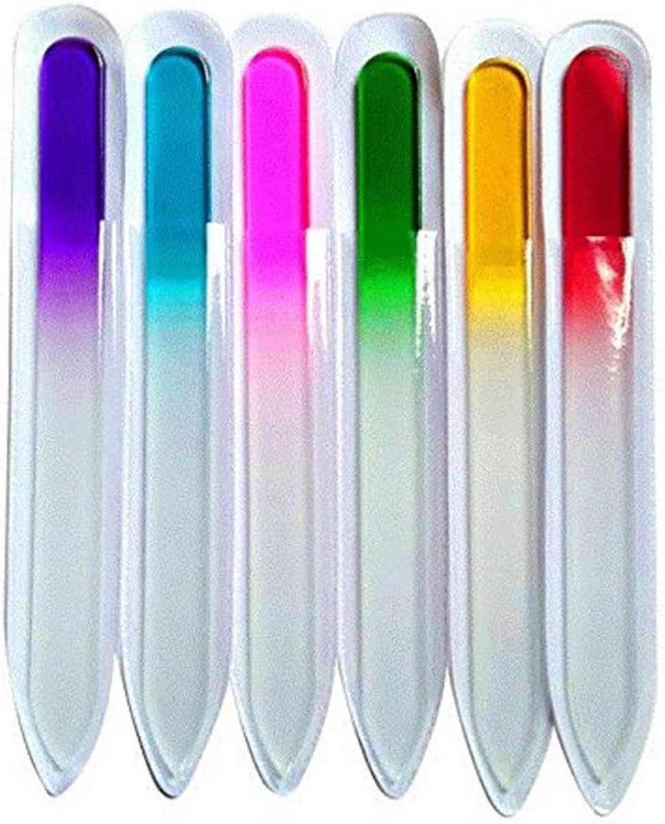 Kristallen Nagelvijl Set - 6 Stuks voor Manicure en Pedicure - Ideaal voor Natuur Nagelverzorging