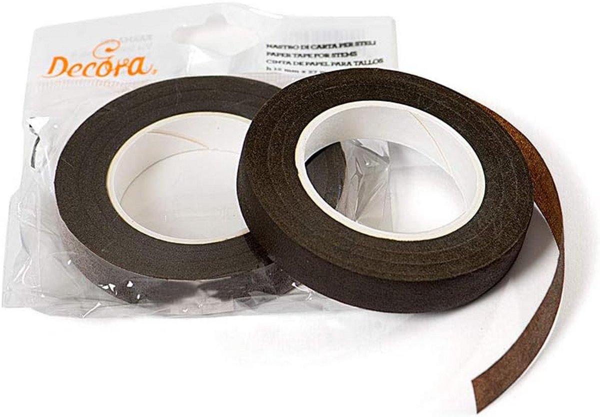 Floristernband Bruin 12MM 27M – Perfect voor bloemstukcreaties