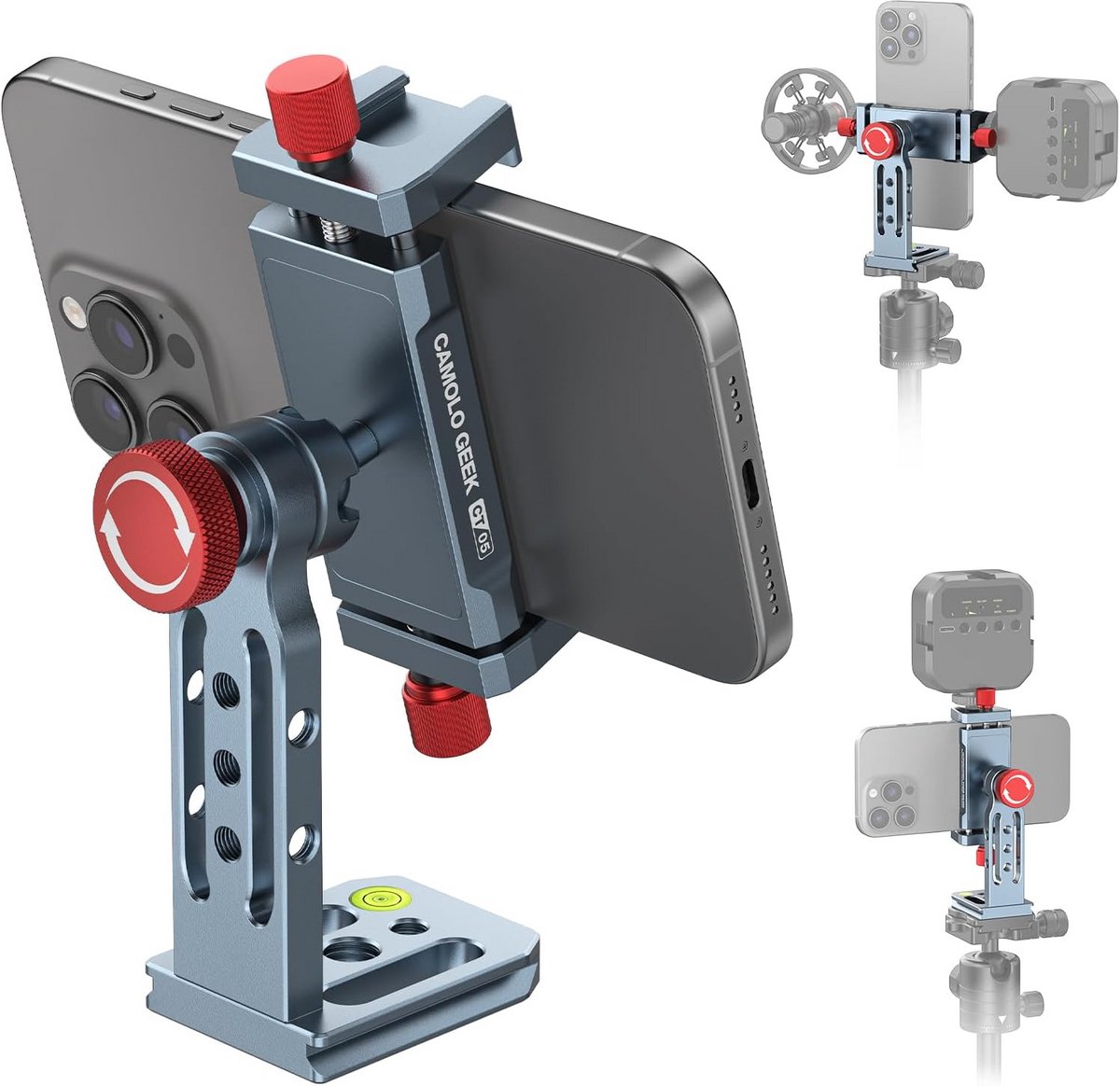Universele Smartphone Statiefadapter met 360° Rotatie en Koude Schoen Mount