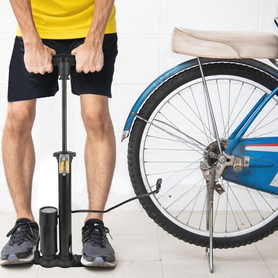 Fietspomp met Manometer en Alle Ventielen voor Fietsen en Sport — afbeelding 5