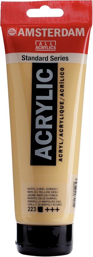 TALENS AMSTERDAM ACRYLVERF 120ML 290 TITAANBUFF DONKER | Van Beek Art