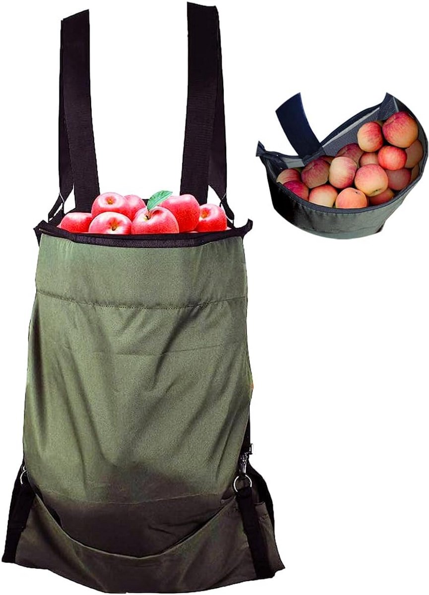Waterdichte Tuinschort voor het Verzamelen van Groenten en Fruit - Ruim en Duurzaam