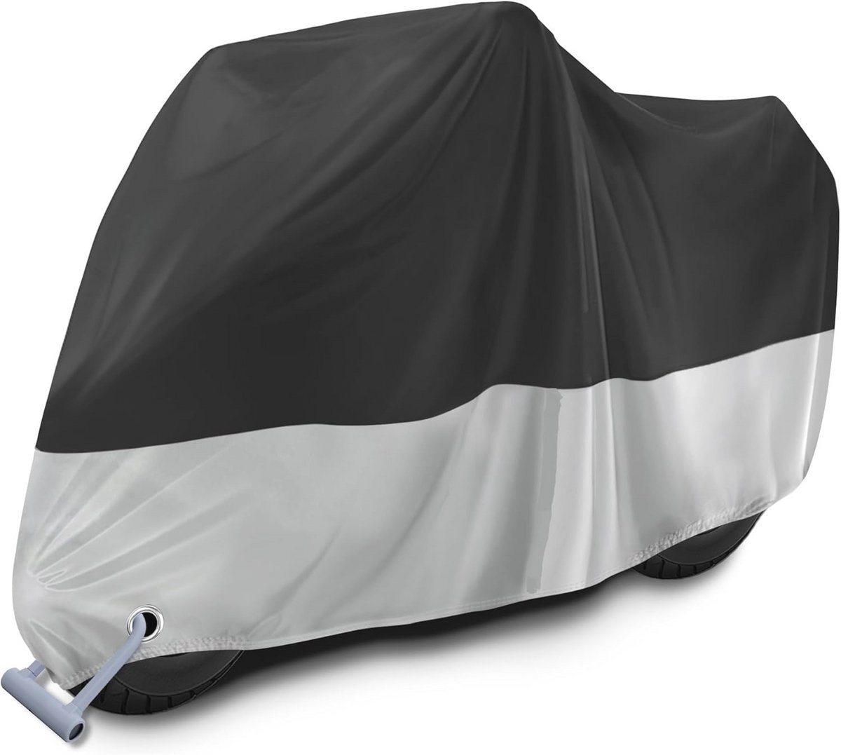 Motorafdekzeil, outdoor, 190T waterdicht, winterbestendig, stofdicht, uv-bescherming, met slotgat, winddichte gesp, XXL, 245 cm x 105 cm x 125 cm
