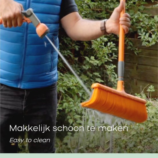 Buitenbezem met uittrekbare handgreep en gebogen borstel voor alle seizoenen — afbeelding 3