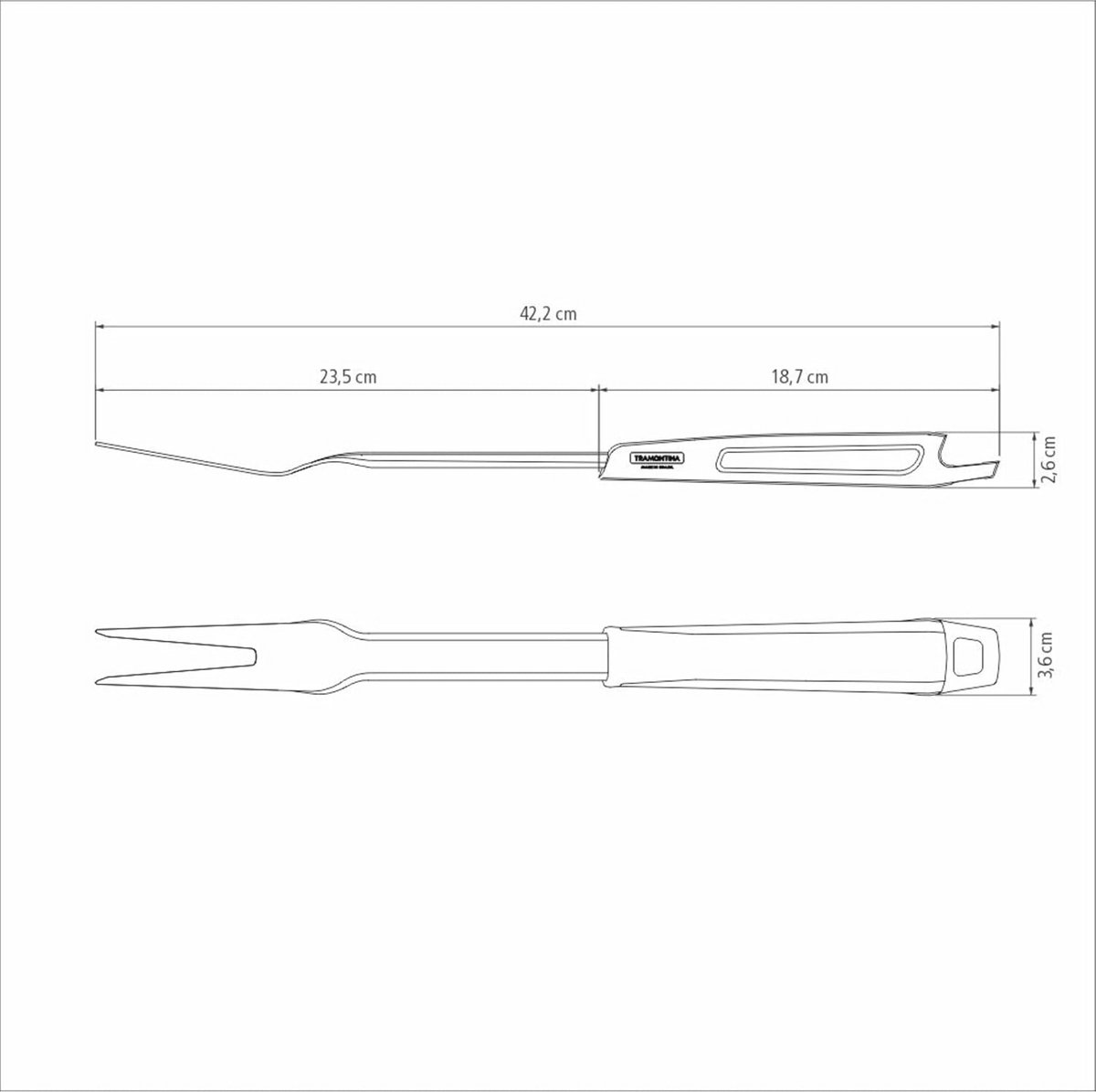 Grillvork 42 cm - Perfect voor BBQ en Grillen