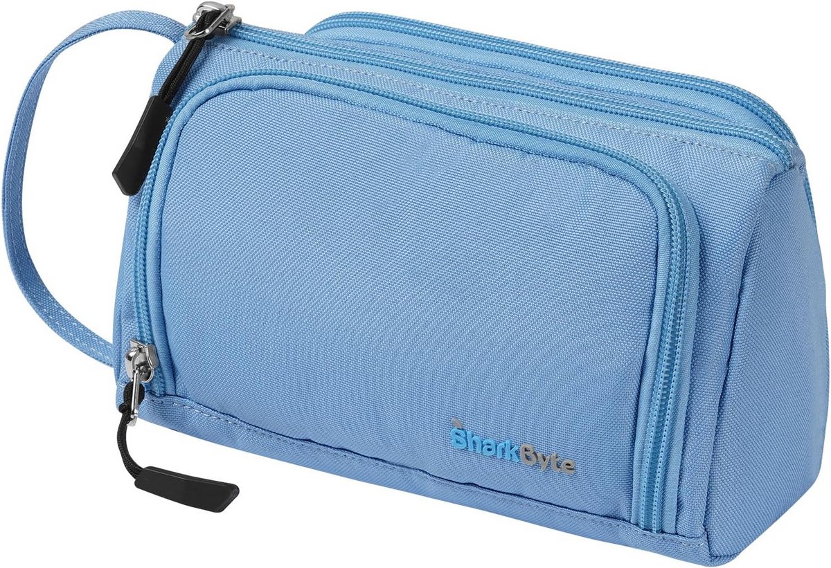 Zachte Pennen- en Potlood etui met Grote Capaciteit - Blauwe Organizer Tas