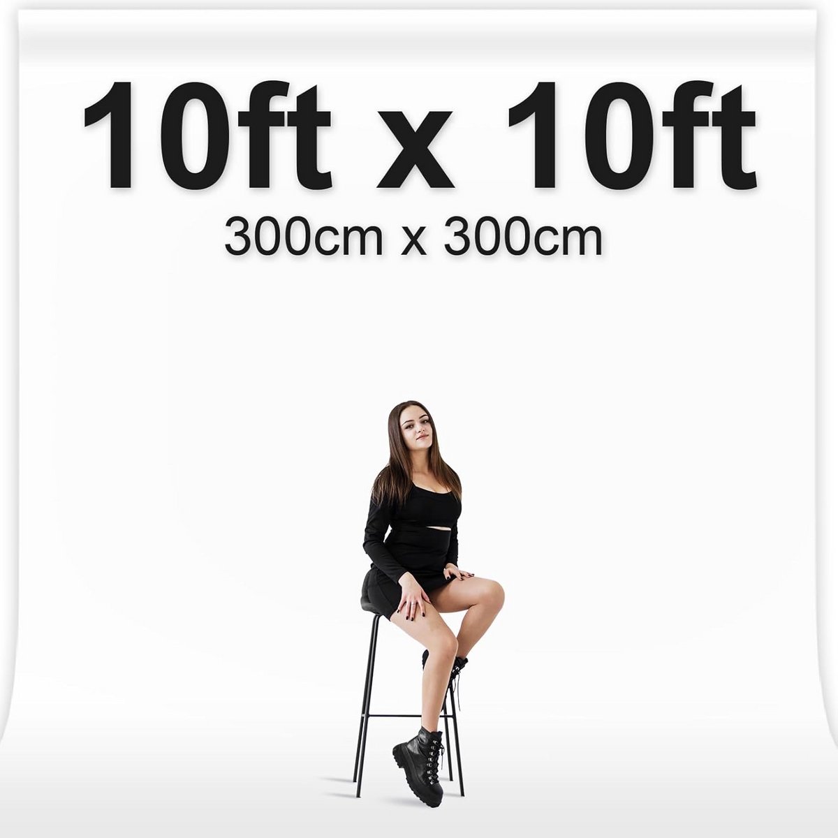Witte Fotografie Achtergrond 3x3m - Polyester Achtergrond voor Studio en Portret
