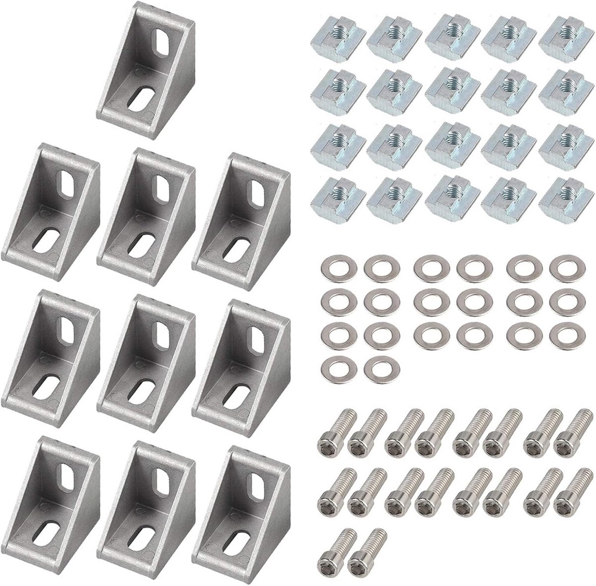 10 stuks 4040 Aluminium Hoekmontagebeugels - 90 Graden Hoekconnector voor Extrusieprofielen