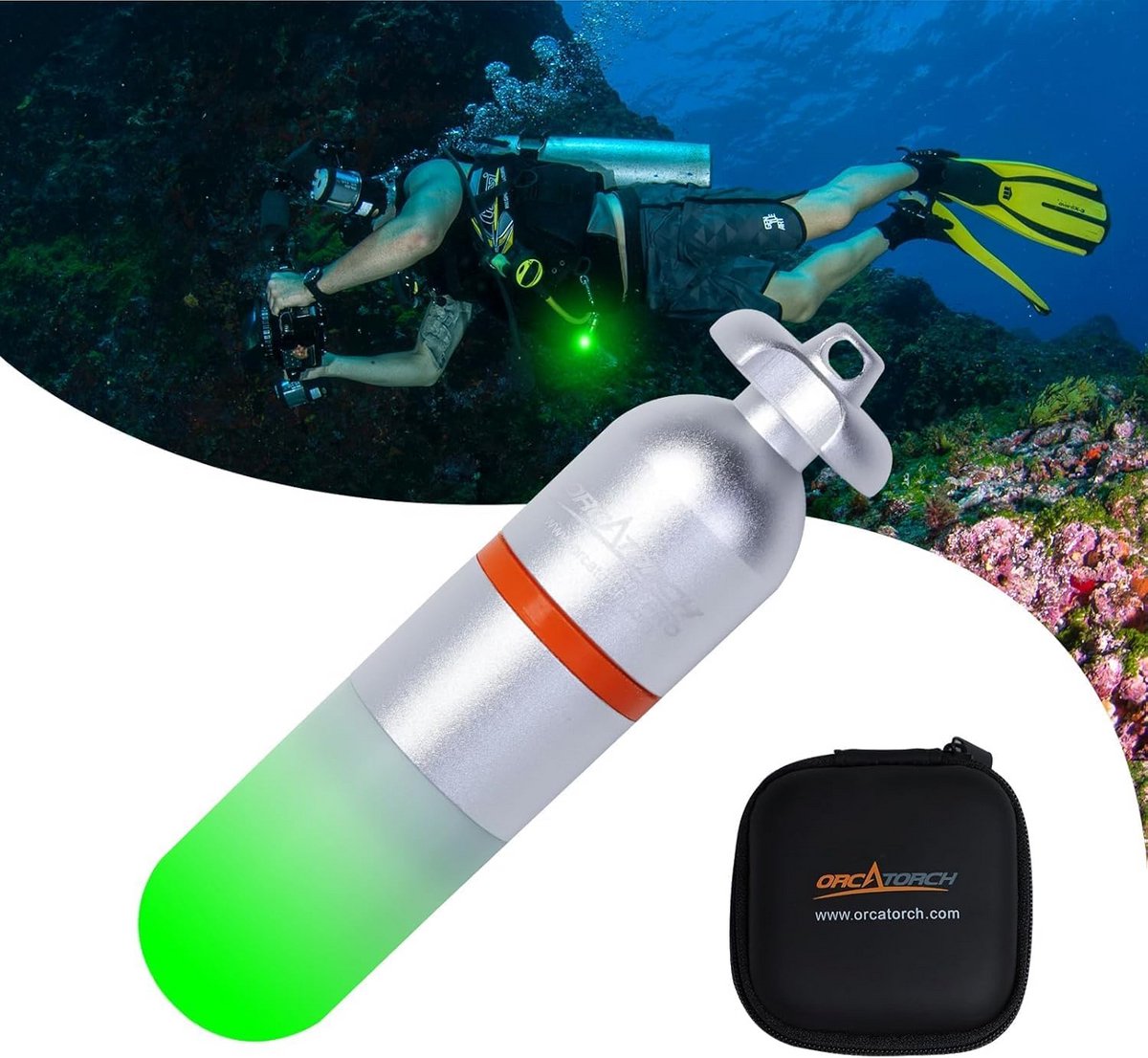 Mini Strobe Signaallicht voor Duikers - LED Marker voor Nachtduiken met AAA Batterij - Veiligheidslamp voor Onderwater gebruik tot 150M