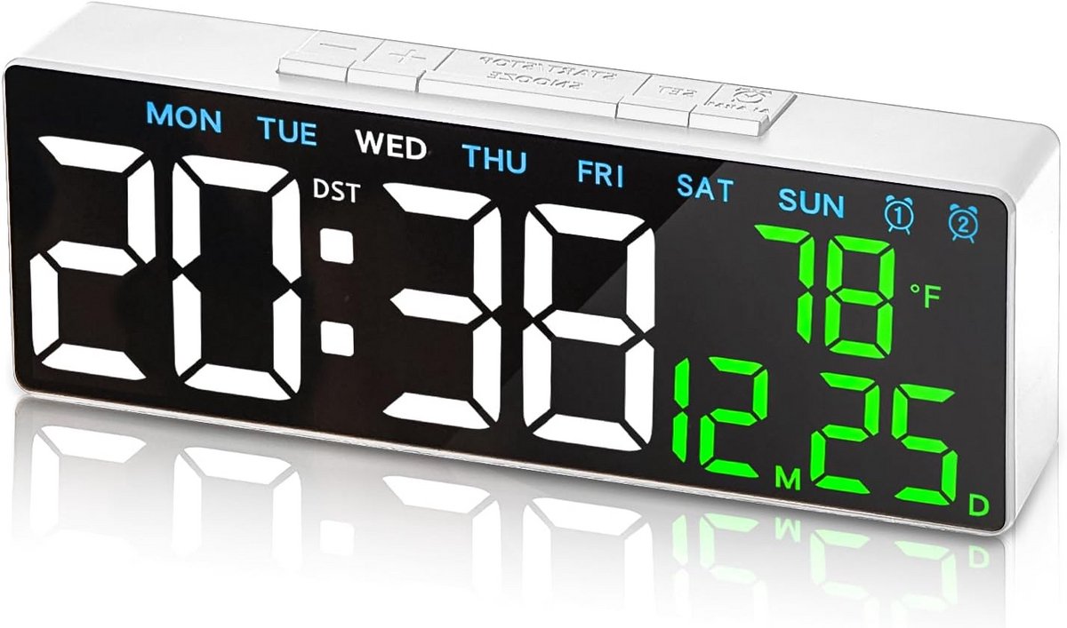 Digitale Wekker met Groot LED Display - Helder & Instelbaar