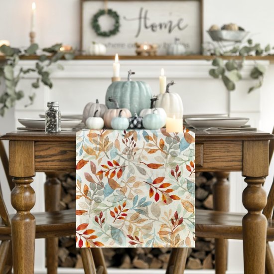 Tafelloper met Herfstbladeren 40 x 140 cm - Seizoensgebonden Keukentafel Decoratie