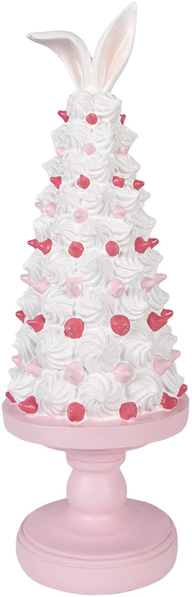 Decoratie Beeld Taart Ø 14x39 cm Roze Kunststof