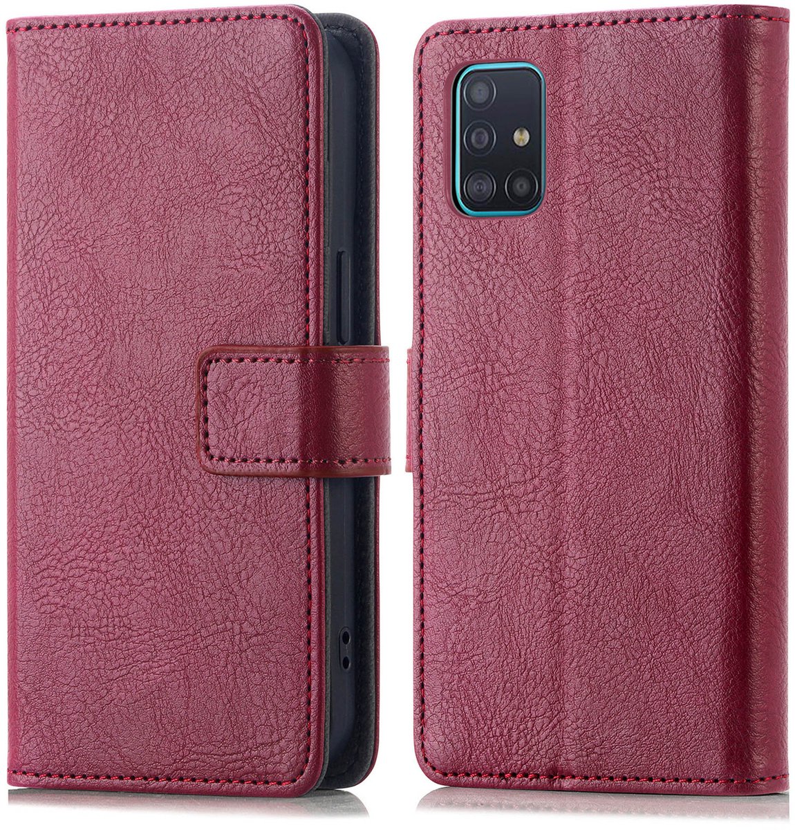 imoshion Hoesje - Geschikt voor Samsung Galaxy A51 - Luxe Bookcase - Bordeaux