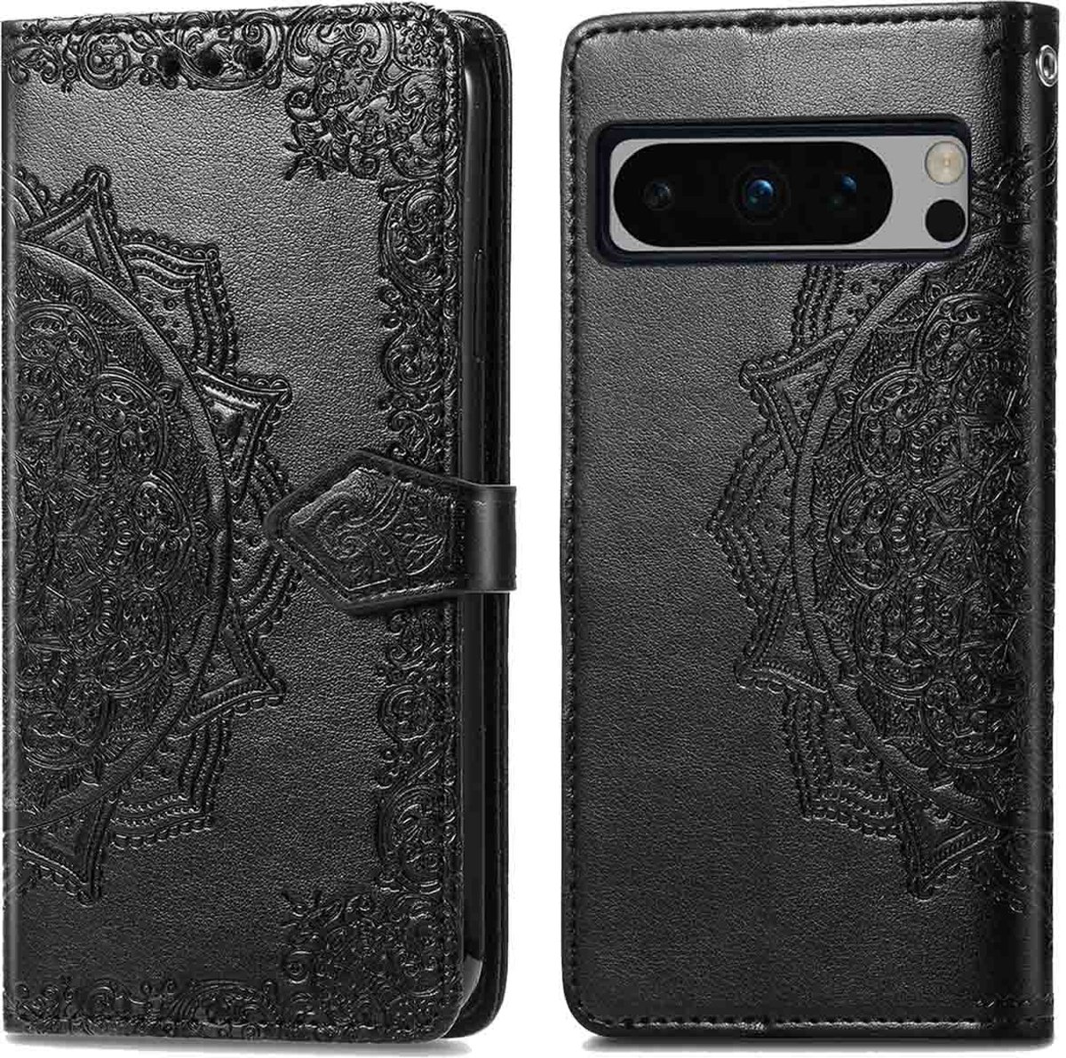 imoshion Hoesje - Geschikt voor Google Pixel 8 Pro - Mandala Bookcase - Zwart