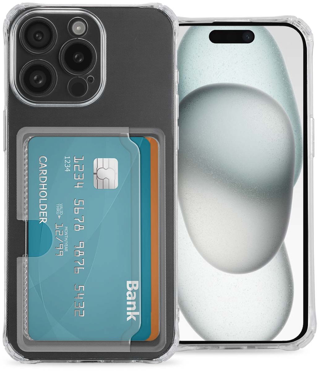 imoshion Hoesje met Pasjeshouder - Geschikt voor Apple iPhone 15 - Transparant