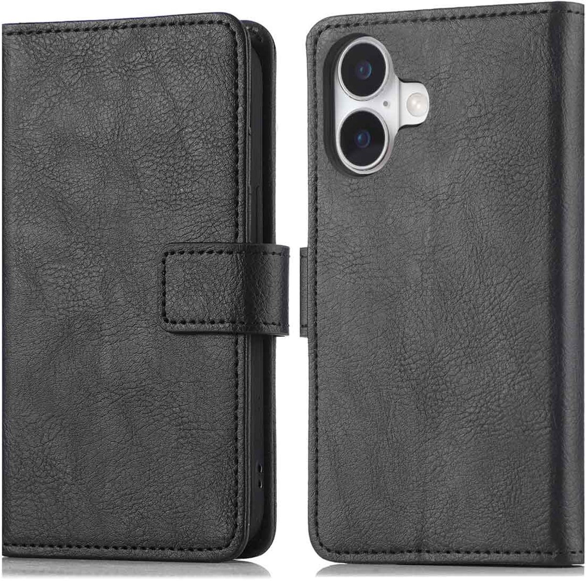 imoshion Hoesje - Geschikt voor Apple iPhone 17 - Luxe Bookcase - Zwart