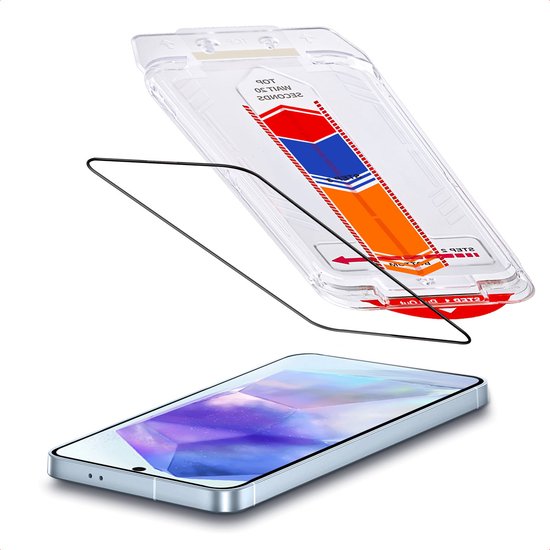 Protection d'écran Accezz - Compatible avec Samsung Galaxy A55 (5G) - Protection d'écran en verre avec applicateur anti-poussière