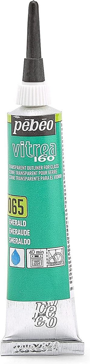 Smaragdgroene Outliner voor Glasverf - 20 ml