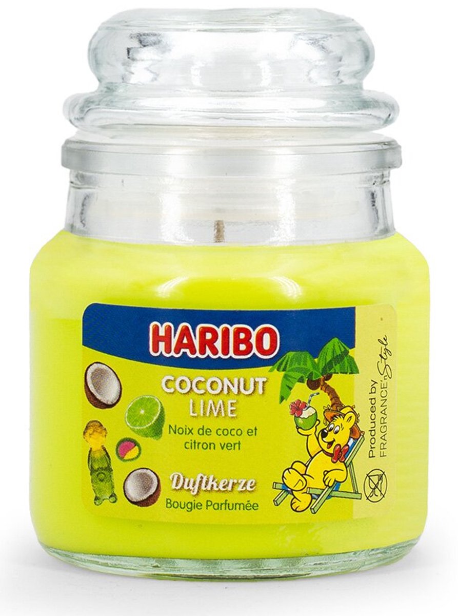 Haribo Coconut Lime 85grams kaarsje