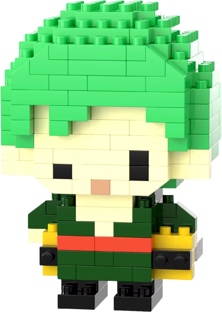 Roronoa Zoro- One Piece - Nano Blocks - Bouwset – 182 Stukjes DIY Mini Bouwstenen - Blokken - Speelgoed - BRICKY