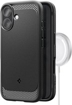 Spigen Rugged Armor Mag backcover geschikt voor iPhone 17 – Zwart – MagSafe compatibel