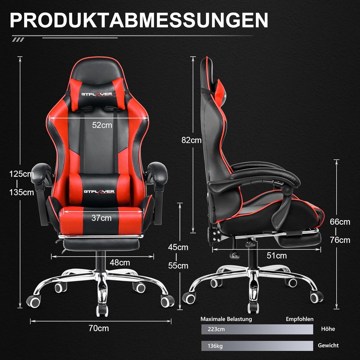 Gaming Stoel met Massage & Voetsteun - Novihome InfernoX - Gaming - €1.200,00