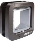 Bruin microchip kattenluik van SureFlap met transparante klap.