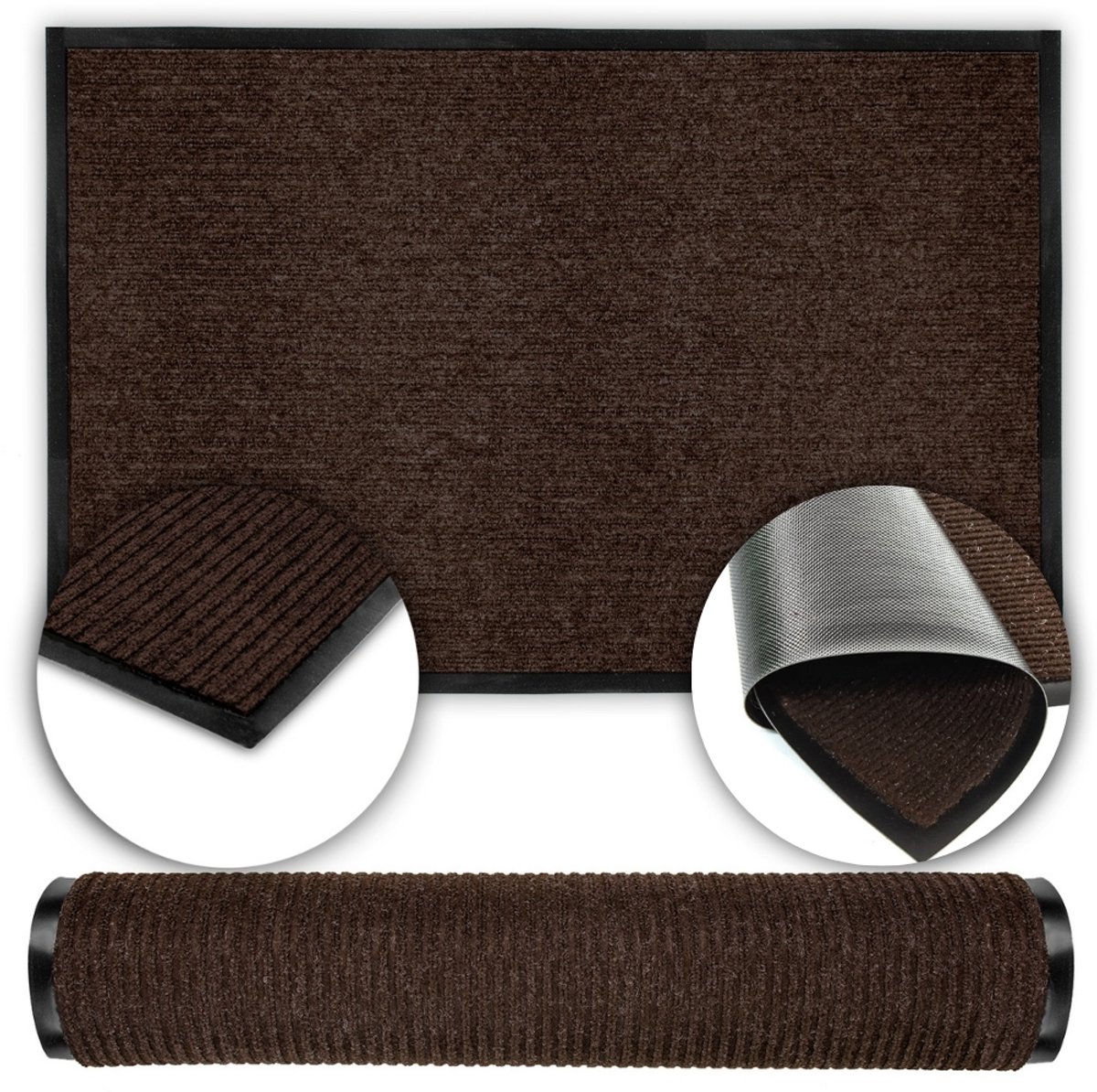 Grote Buiten Deurmat 90x150cm - Antislip & Vuilwerend - Bruin