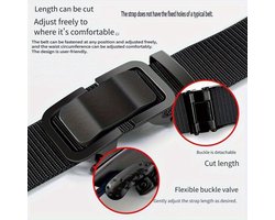 Men's Automatic Buckle Nylon Belt - Black and Gray, featuring a square buckle, perfect for outdoor sports, casual wear, business occasions, and Father's Day gifts. Casual wear belt | Casual style belt | Nylon belt rituals lente riem heren