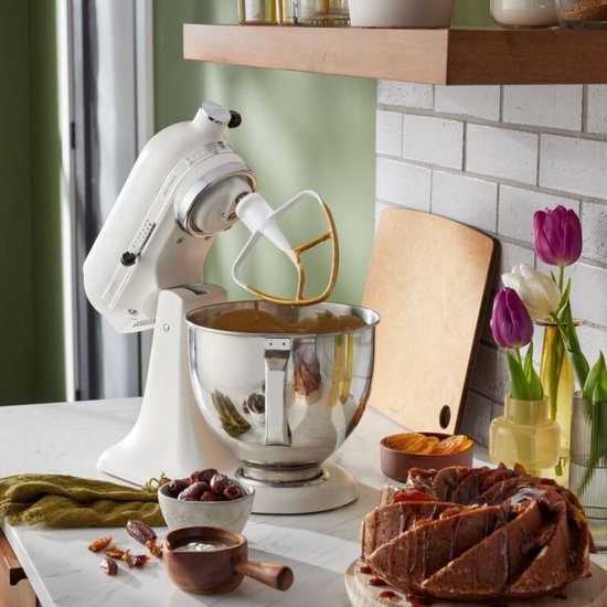 KitchenAid Artisan 5KSM125EPL - Keukenmachine - 4,8L - Porselein wit - 3 menghaken van KitchenAid — afbeelding 3