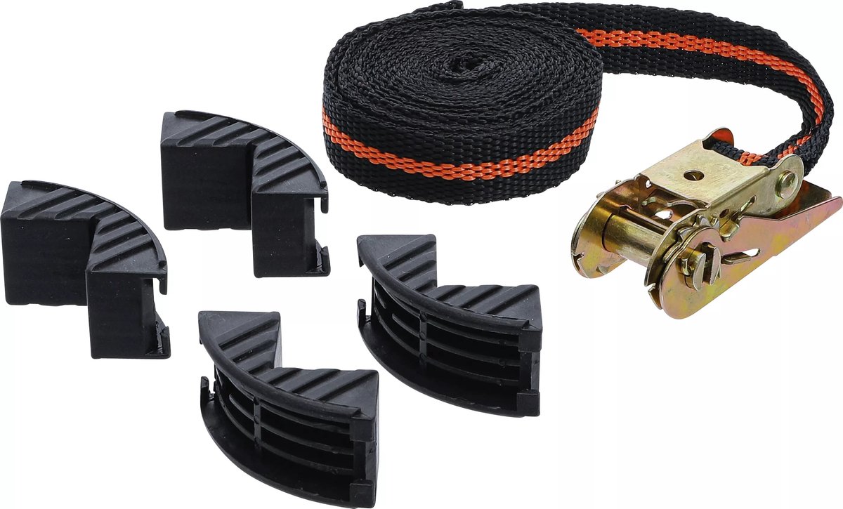 BGS Ratel spanband met 4 beschermbekken 25 mm x 5 meter