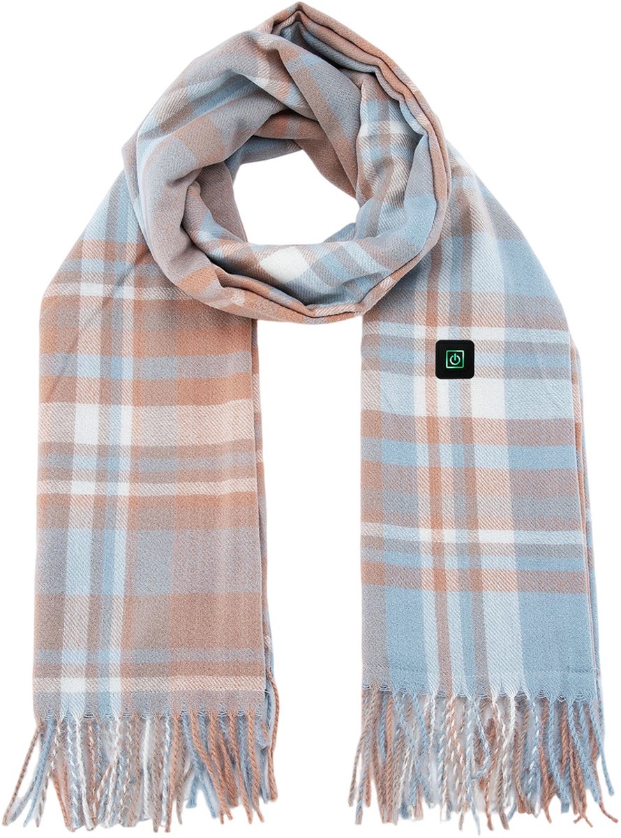 Heated Sjaal - USB Verwarmde Nek Warmer - Elektrische Sjaal - 3 Temperatuurinstellingen - Dames Heren - Winter Warmte - Kerstcadeau - Jubileum - Valentijnsdag - Licht Blauw