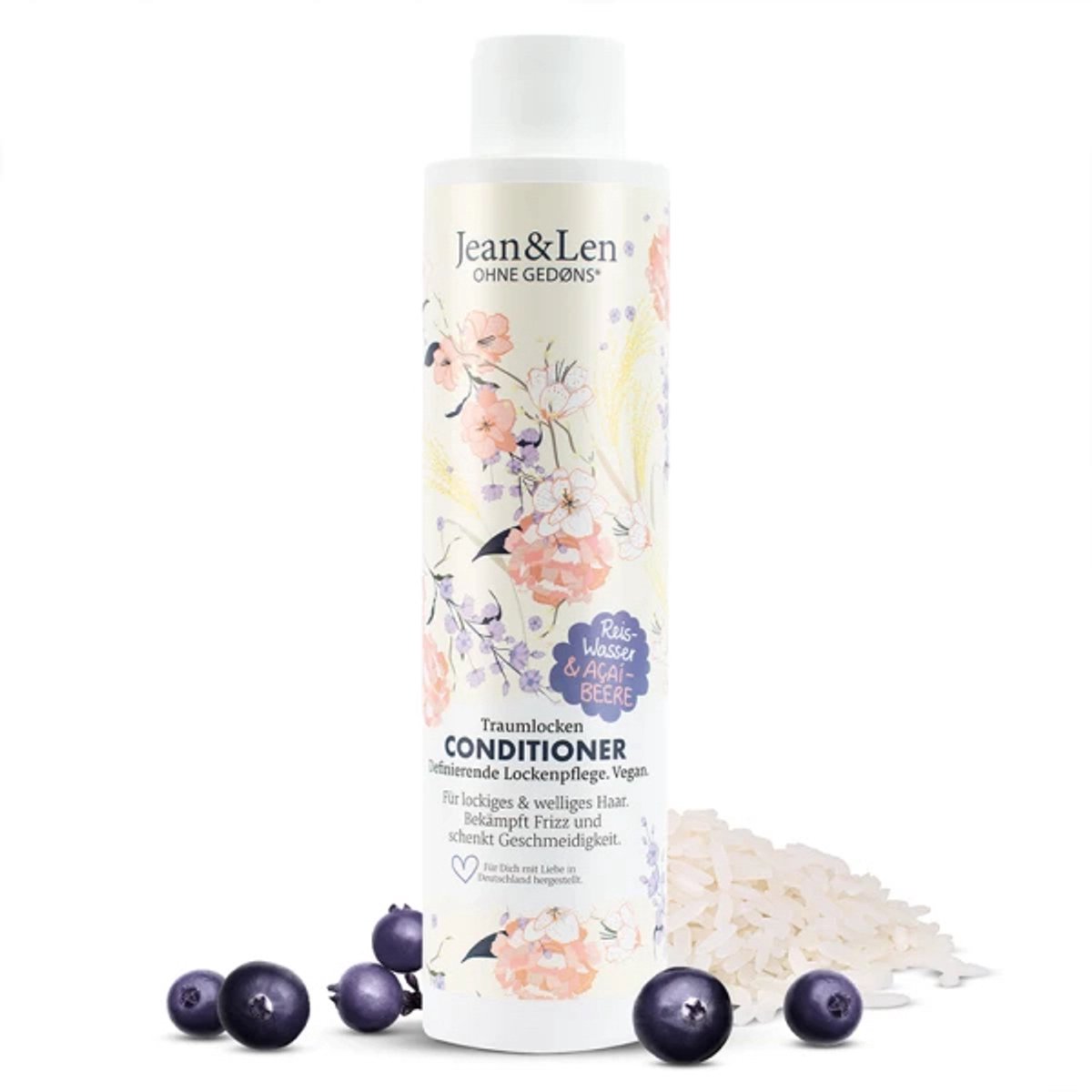 Jean & Len 2800100215, Vrouwen, Niet-professionele haarconditioner, Gekruld haar, Alle kleuren, Glans, Smoothing, 300 ml