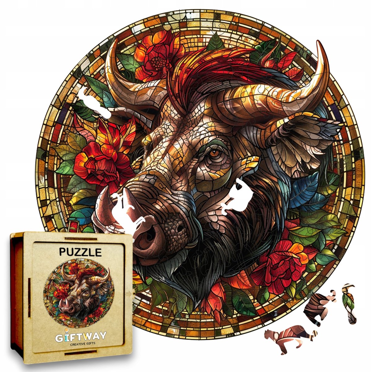 Houten Puzzel 224 Stukjes - 3D Dieren - Decoratie