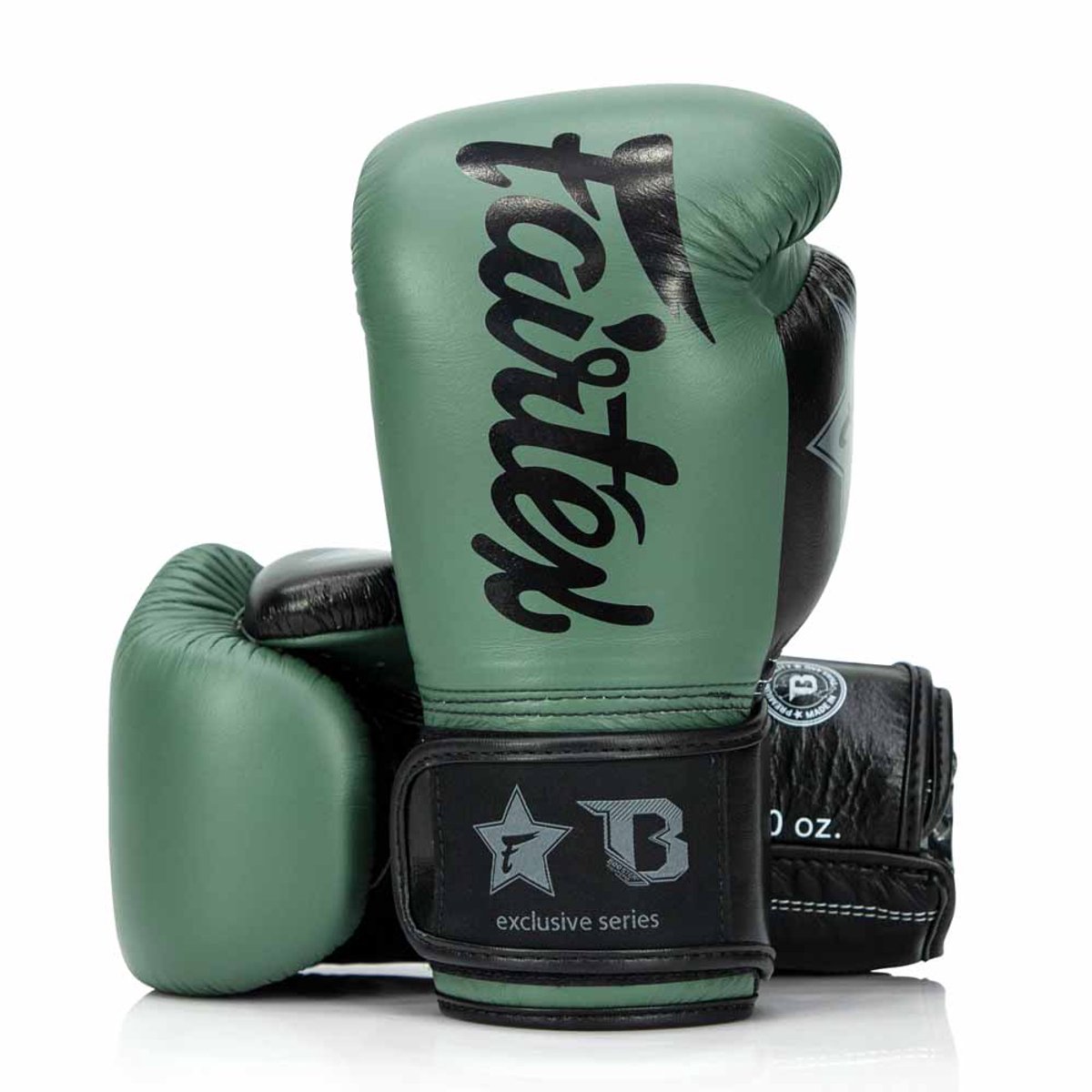 Fairtex x Booster FXB BG V2 Green / Black - Leren bokshandschoenen - 16 oz