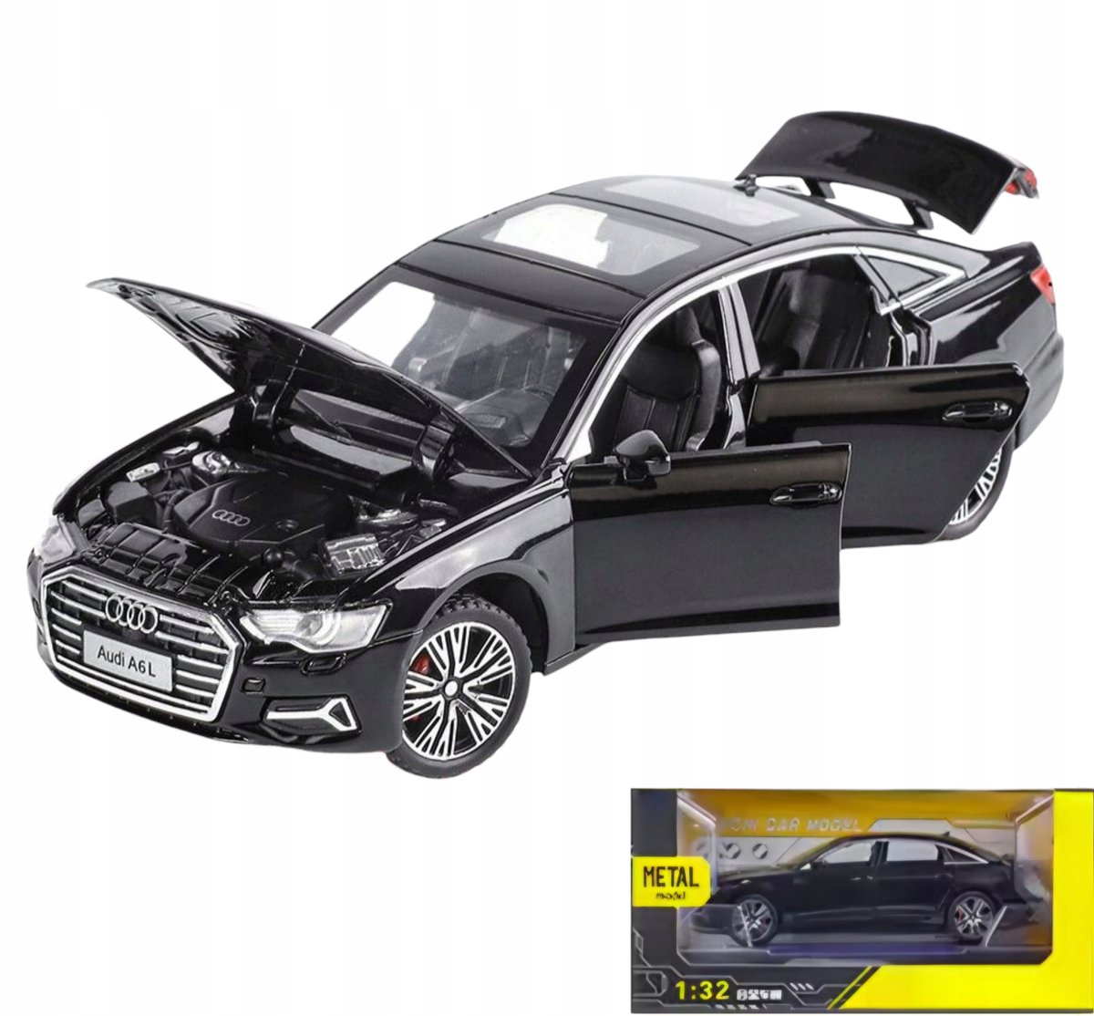 Modelauto 1:32 Schaal, Metaal, Openende Deuren, LED, Geluid