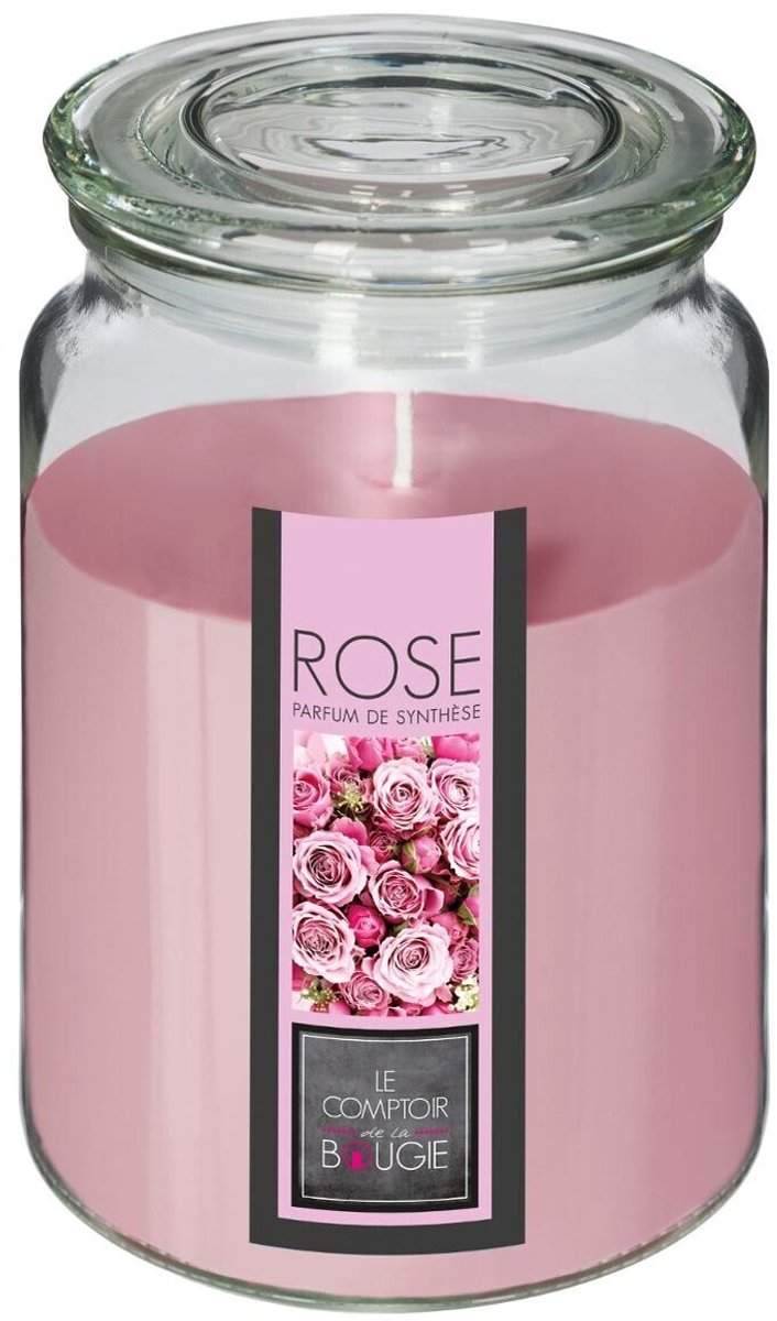 Le Comptoir de la Bougie Geurkaars Rose - geurkaars - in glas - in glazen pot - Roze - Sinterklaas - Kerst - Cadeau