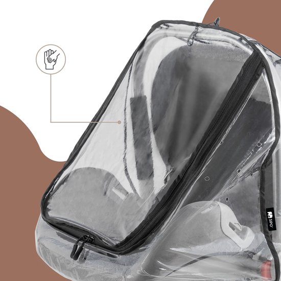 SIPO Regenscherm voor Autostoeltje - Waterdichte Beschermhoes voor Maxi-Cosi en Kinderwagen - Transparant - Universeel Model - EVA Materiaal - Regenhoes Kinderstoel van Merkloos — afbeelding 3