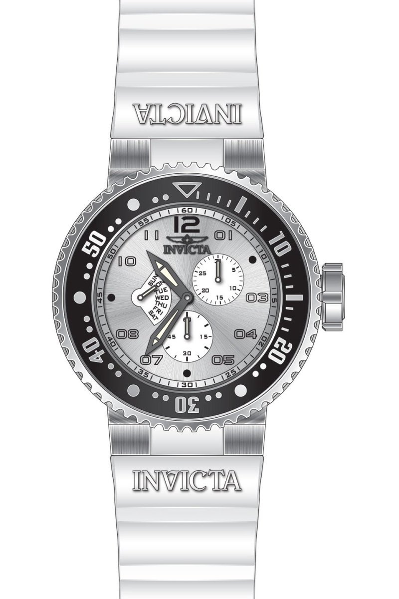 Invicta Pro Diver 49562 Heren Horloge - Waterdicht - Analoog - Quartz Uurwerk - Roestvrij Staal met zilveren Wijzerplaat - 52mm