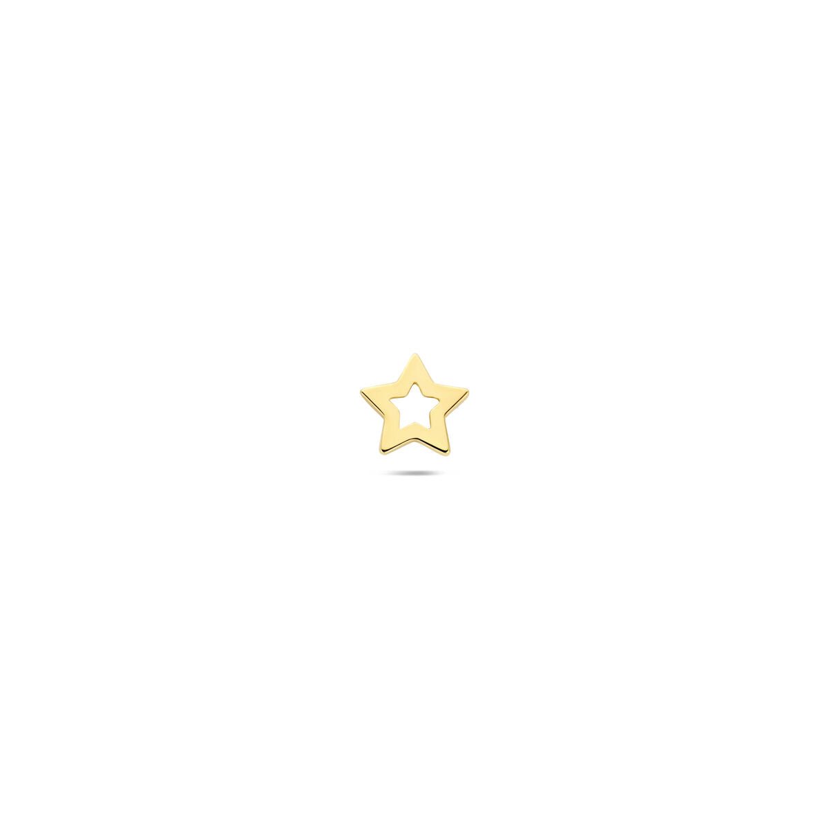 14K Geelgouden flat back piercing ster 5 mm - 4035641