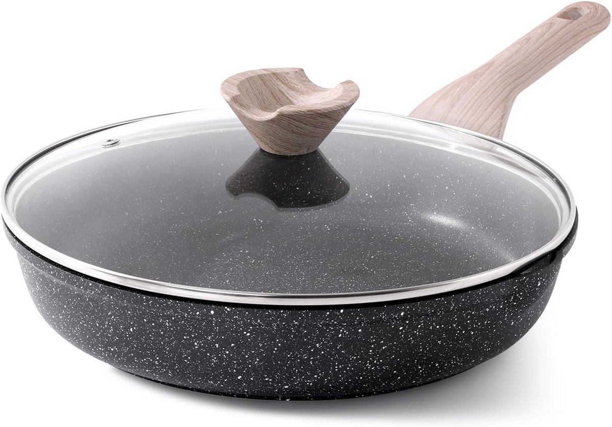 Antiaanbakpan met Deksel 32 cm - Gezond en PFOA-Vrij kookgerei voor Inductie