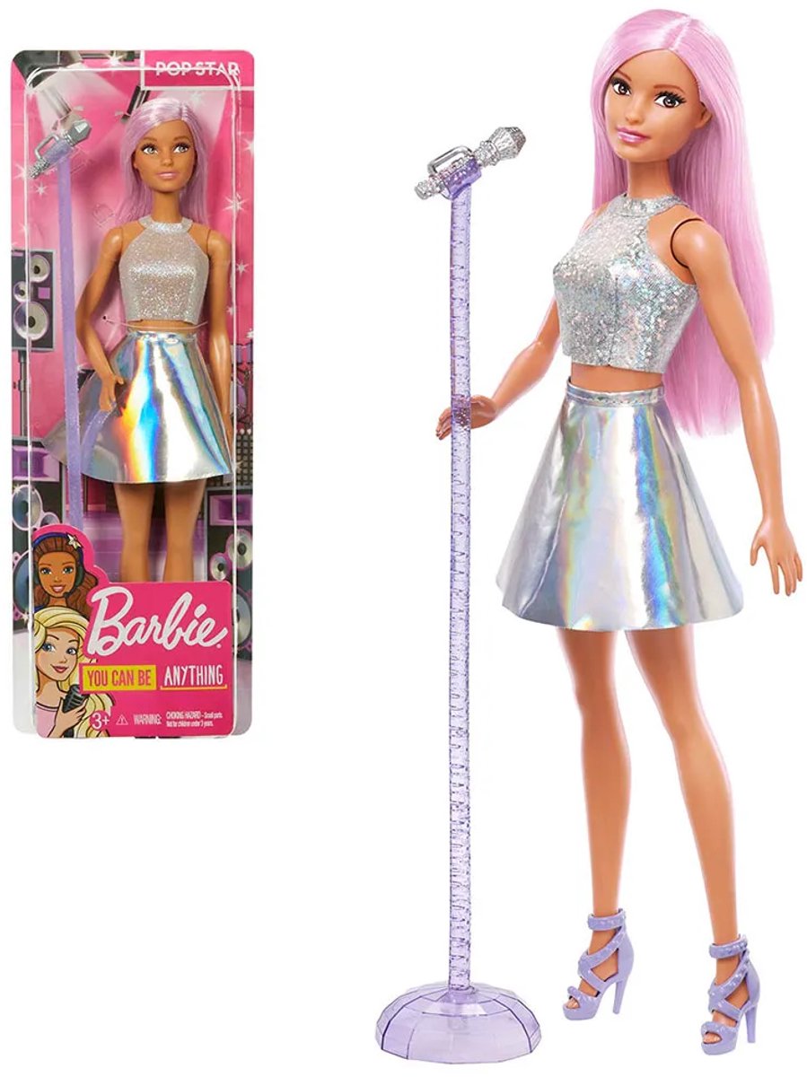 Barbie Careers Popster – pop met roze haar inclusief microfoon — afbeelding 14