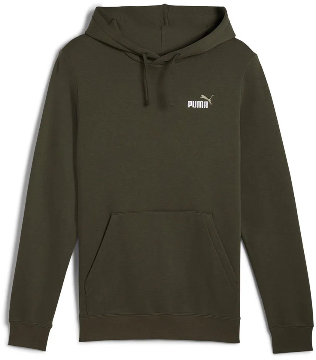 Puma Ess 2 Color Small Fl No 1 Logo Hoodie M Man Olijf