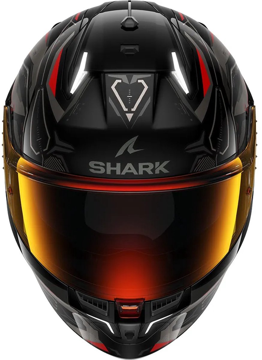 Shark skwal i3 linik blank anthracite red - Maat S - Integraal helm - Scooter helm - Motorhelm - Zwart - Scooterhelmen mannen en vrouwen. – foto 2