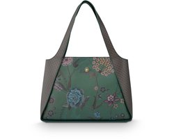 Pip Studio - Filou Schoudertas Dames - Tas - Bodhi Flower - Groente - 40x15.5x28cm