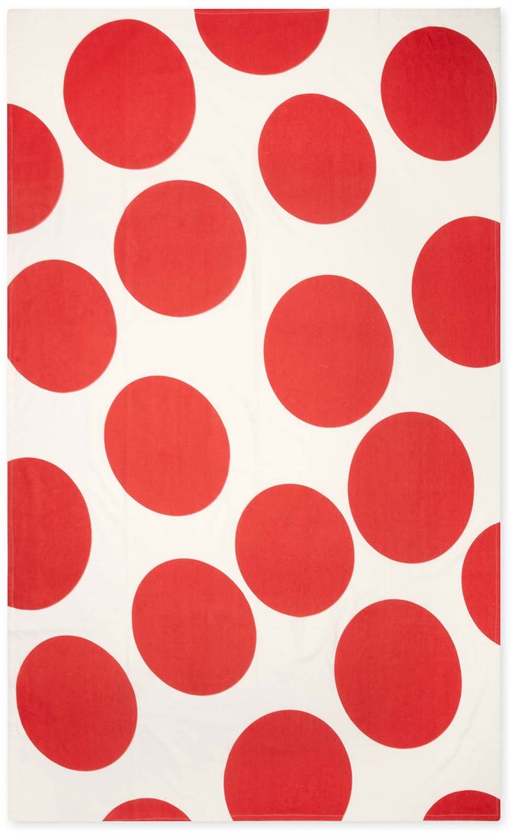 vtwonen Tafelkleed - Stippen - Tafellaken van Katoen - Rood - 150x250cm