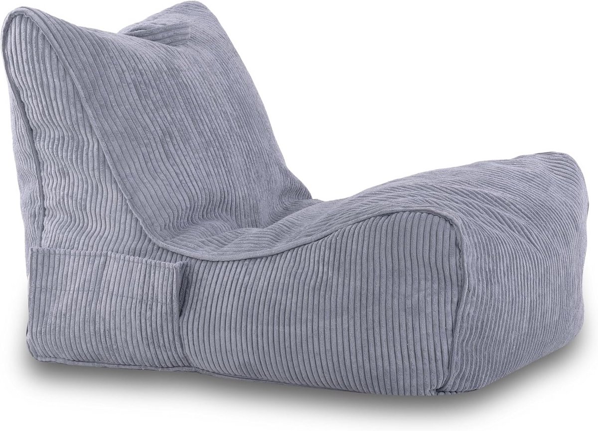 Warme fluwelen poef met handvat - Corduroy zitzak 80x60cm voor binnen