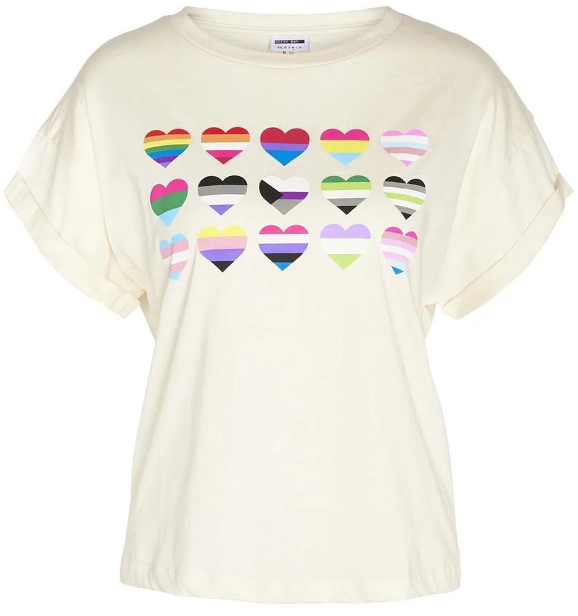 Noisy May Gaby T-shirt Met Korte Mouwen Beige XS Vrouw