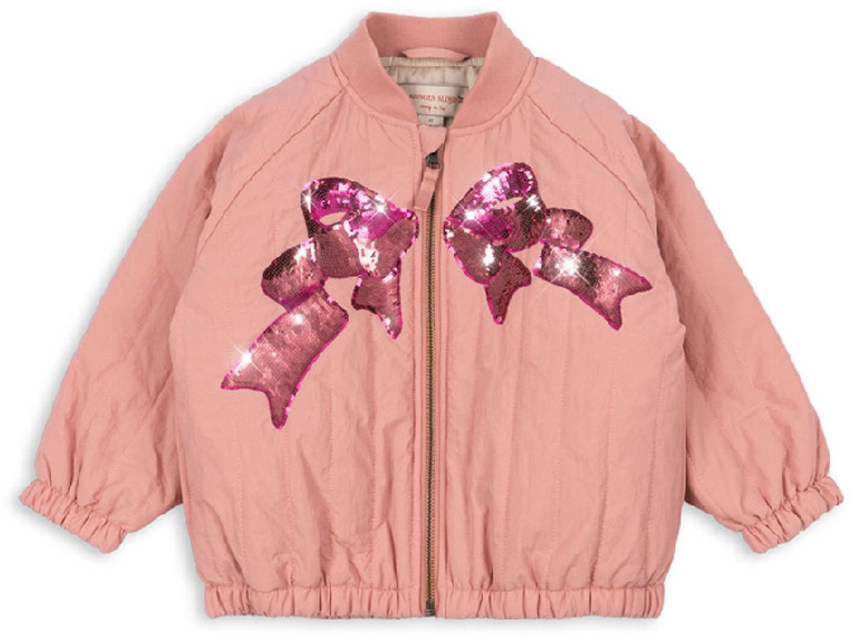 Konges Slojd Juno Sequin Bomber Jacket Jassen Meisjes - Winterjas - Lichtroze - Maat 92